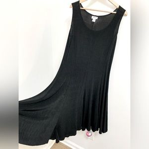 Chicos Travelers Midi Wrinkle Resistant Black Dress - 2 - L/12